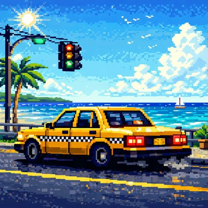 Samochód Meet Taxi gotowy do pracy na aplikacjach